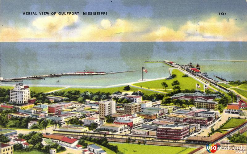 Pictures of Gulfport, Mississippi: Aerial view of Gulfport