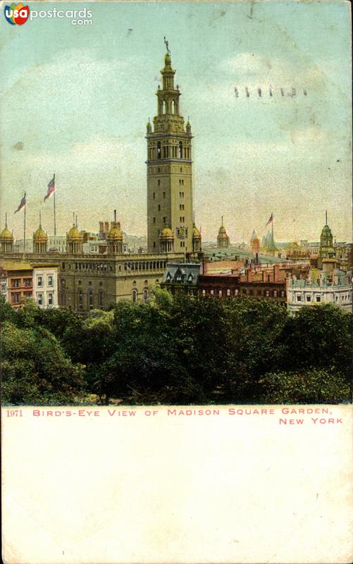 Pictures of New York City, New York: Bird´s eye view of Madison Square Garden