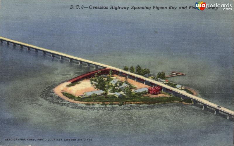 Pictures of Pigeon Key, Florida: Overseas highway spanning Pigeon Key and fishing camp
