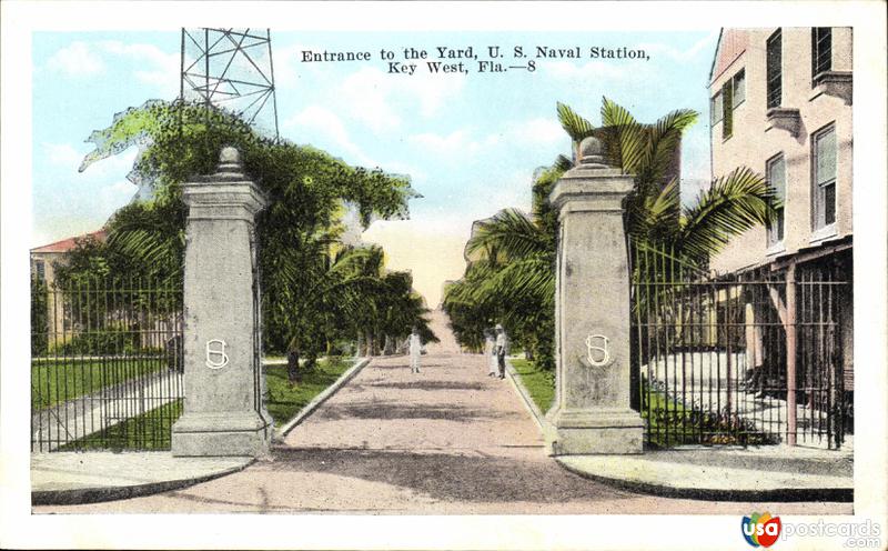 Pictures of Key West, Florida: Entrance to the Yard, U.S. Naval Station