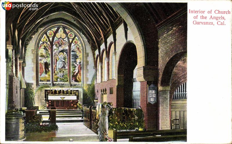 Pictures of Garvanza, California: Interior of Church of the Angels