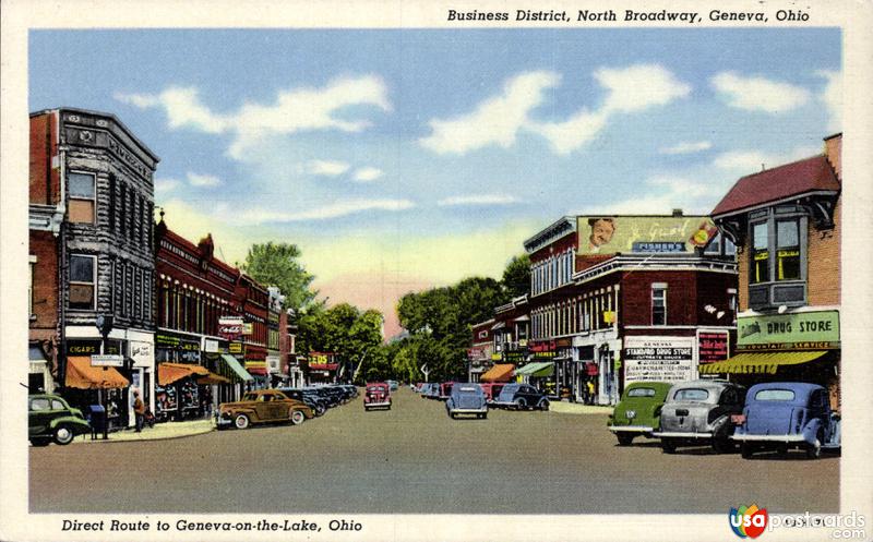 Pictures of Geneva, Ohio: Business District, North Broadway