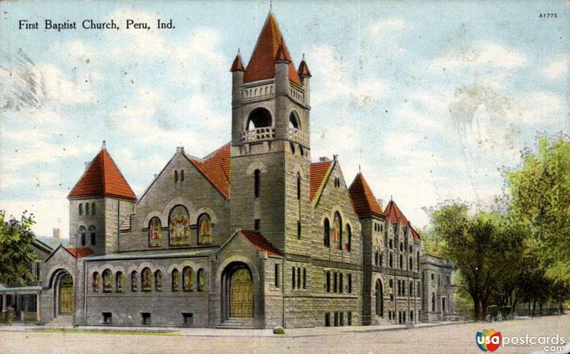 Pictures of Peru, Indiana: First Baptist Church