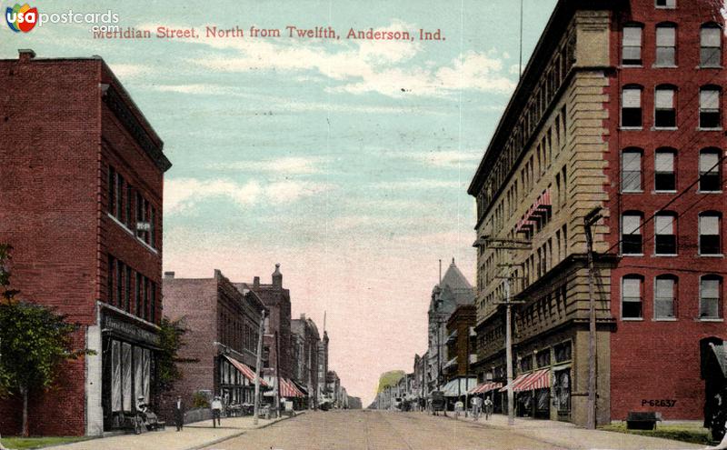 Pictures of Anderson, Indiana: Meridian Street, North of 12th