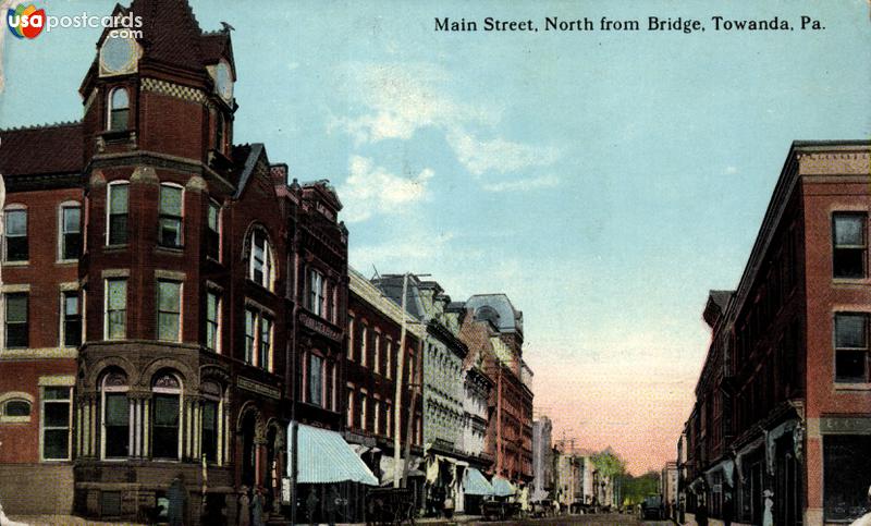 Pictures of Towanda, Pennsylvania: Main Street, North of Bridge