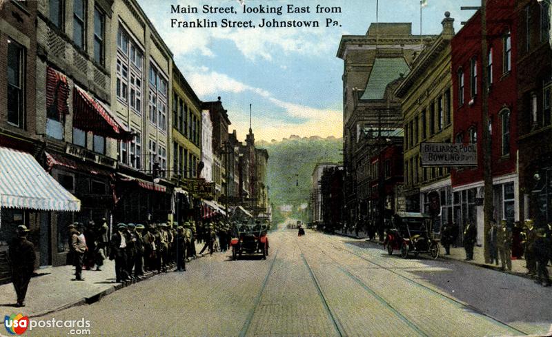 Pictures of Johnstown, Pennsylvania: Main Street, looking East from Franklin Street