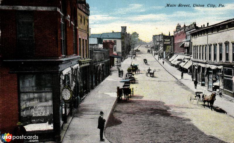 Pictures of Union City, Pennsylvania: Main Street