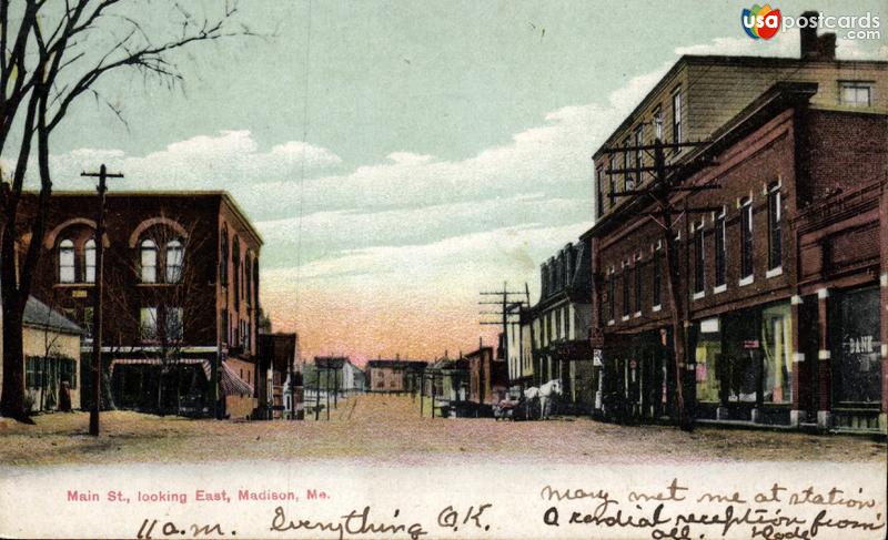 Pictures of Madison, Maine: Main Street, looking East