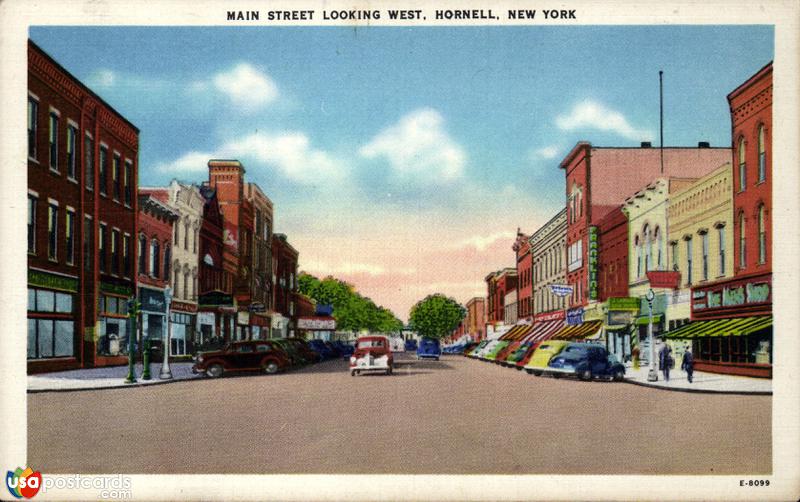 Pictures of Hornell, New York: Main Street looking West
