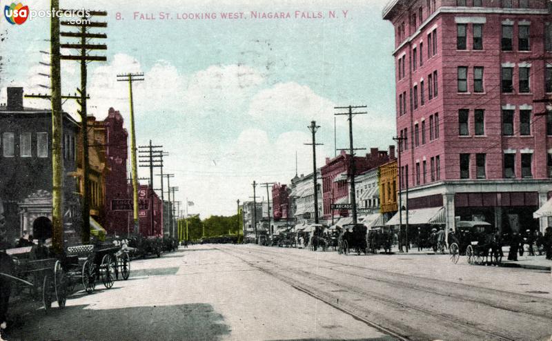 Pictures of Niagara Falls, New York: Fall Street, looking West