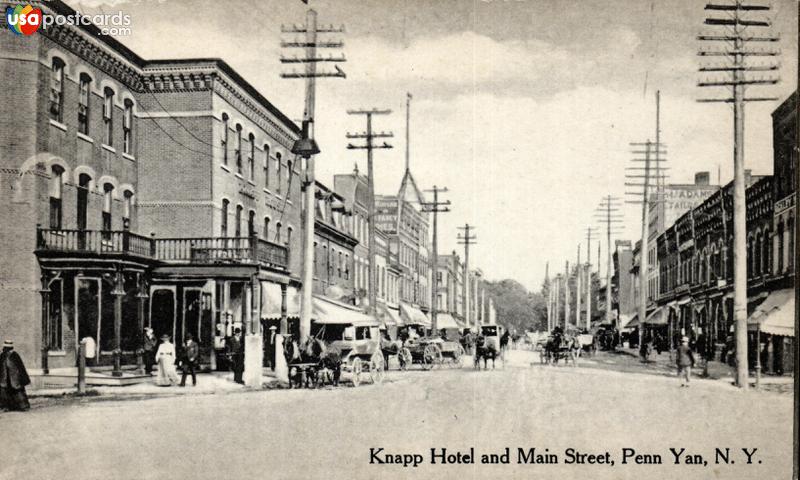 Pictures of Penn Yan, New York: Knapp Hotel and Main Street