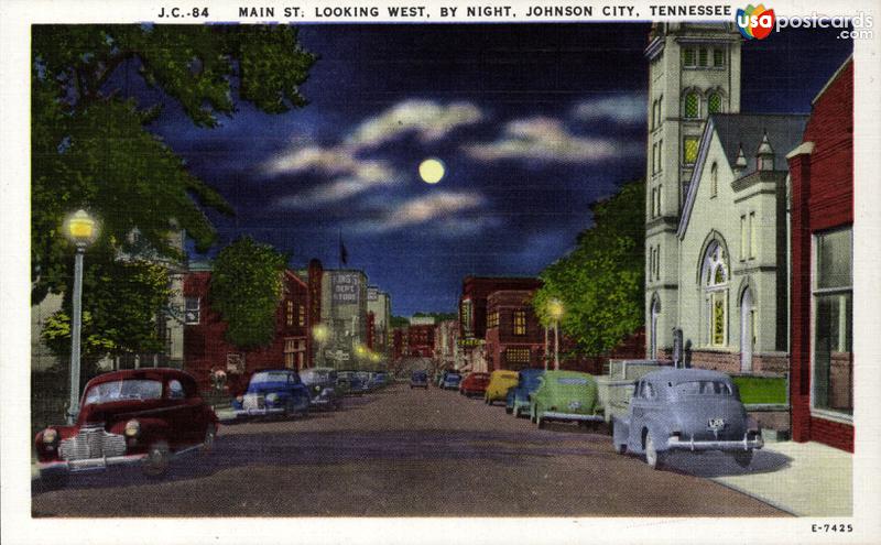 Pictures of Johnson City, Tennessee: Main Street, looking West