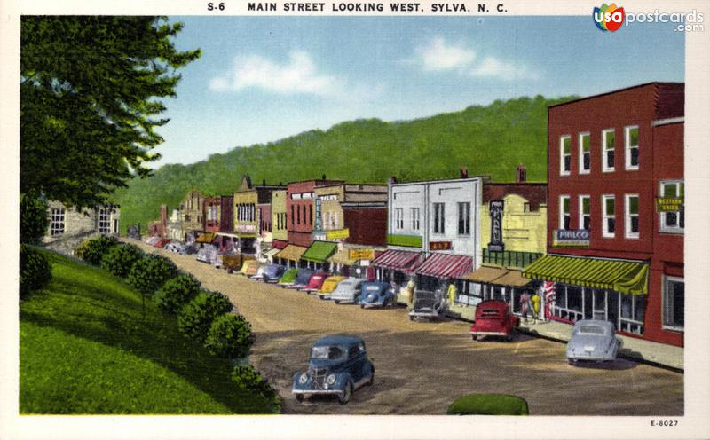 Pictures of Sylva, North Carolina: Main Street, looking West