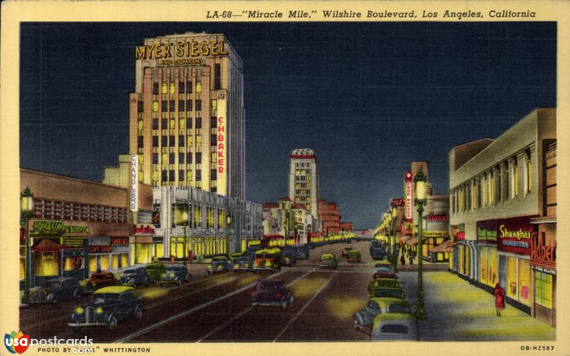 Pictures of Los Angeles, California: Wilshire Boulevard, the Miracle Mile