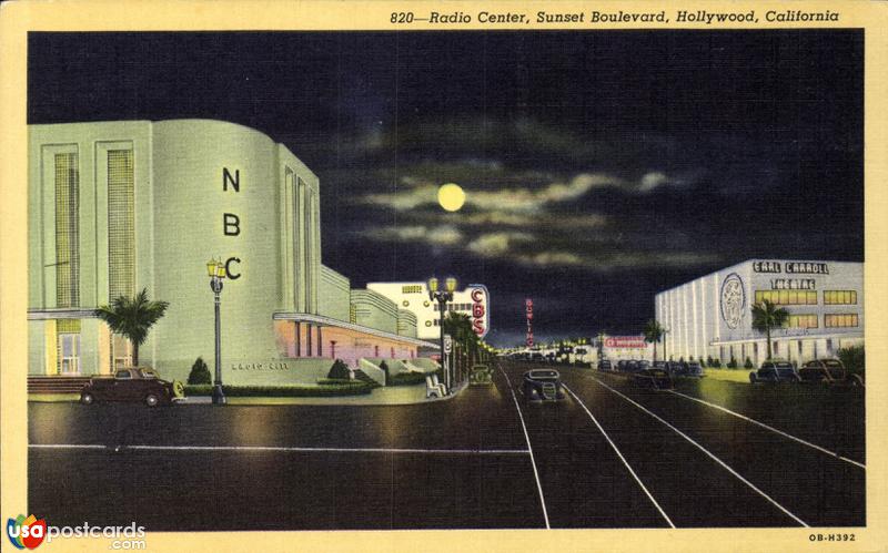 Pictures of Hollywood, California: Radio Center, Sunset Boulevard