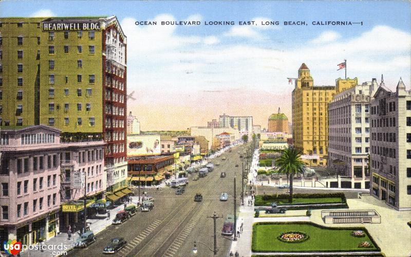 Pictures of Long Beach, California: Ocean Boulevard, looking East
