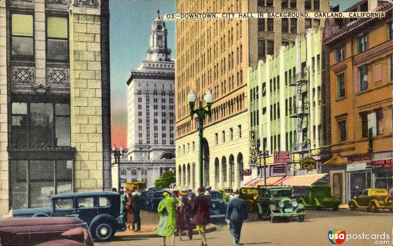 Pictures of Oakland, California: Downtown Oakland, City Hall in background