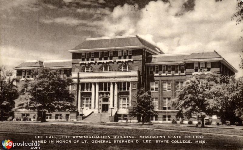 Pictures of State College, Mississippi: Lee Hall, the Administration Building, Mississippi State College