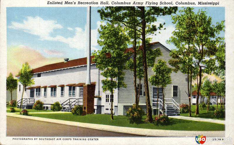 Pictures of Columbus, Mississippi: Enlisted Men´s Recreation Hall, Columbus Army Flying School