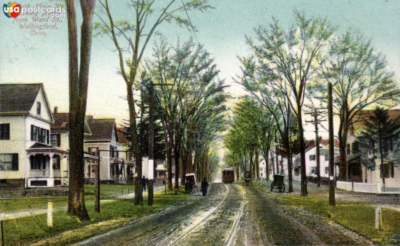 Pictures of Wallingford, Connecticut: South Main Street, looking North from Ward Street