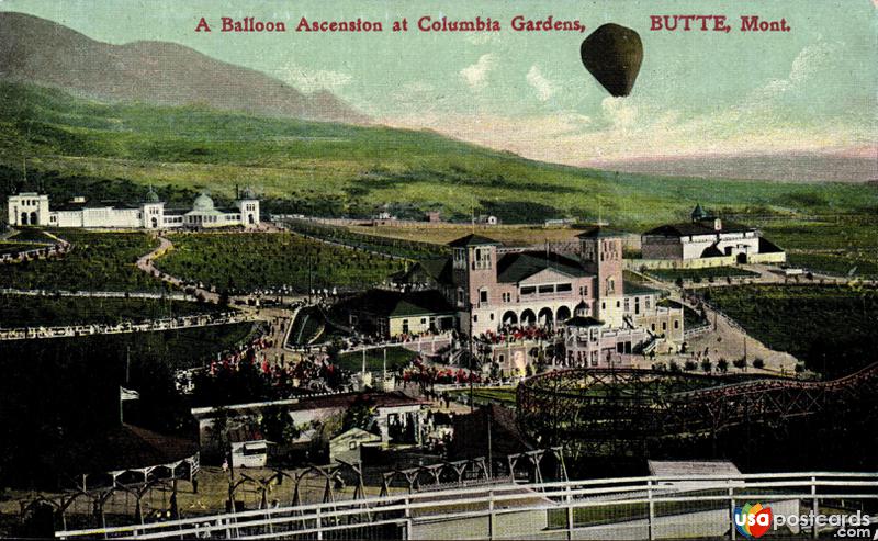 Pictures of Butte, Montana: A balloon Ascension at Columbia Gardens