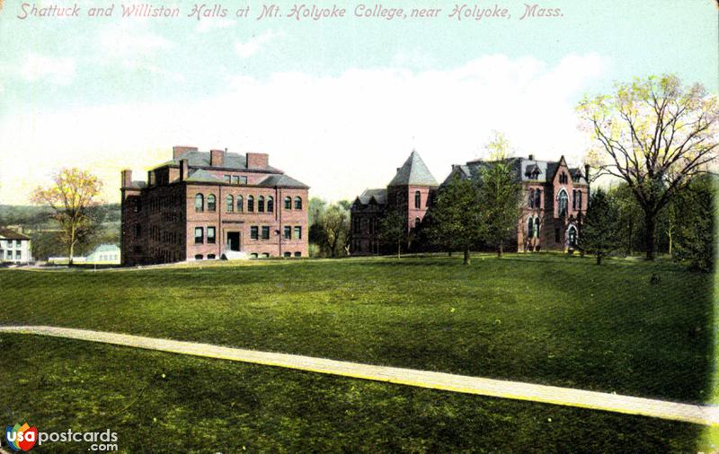 Pictures of Holyoke, Massachusetts: Shattuck and Williston Halls at Mt. Holyoke College
