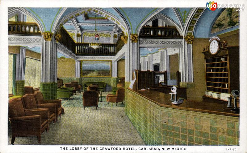 Pictures of Carlsbad, New Mexico: Lobby of the Crawford Hotel