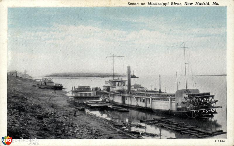 Pictures of New Madrid, Missouri: Scene on Mississippi River