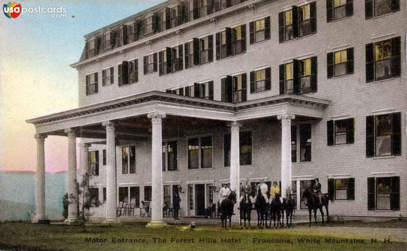 Pictures of Franconia, New Hampshire: Motor entrance, The Forest Hill Hotel