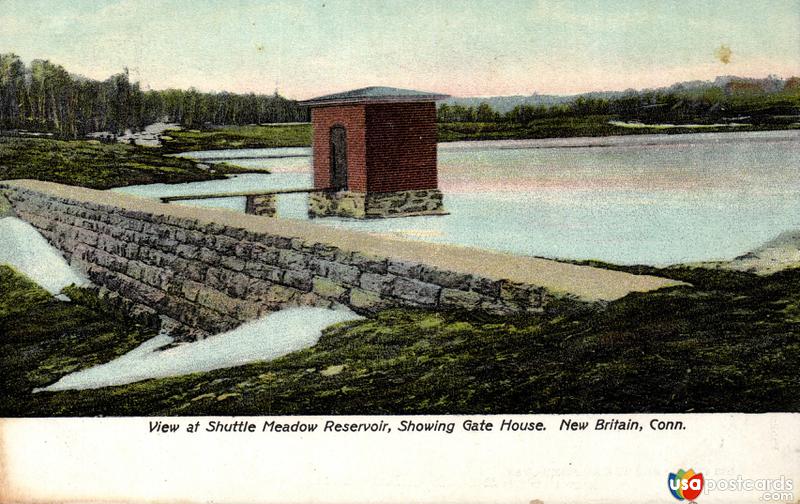 Pictures of New Britain, Connecticut: Shuttle Meadow Reservoir, showing Gate House