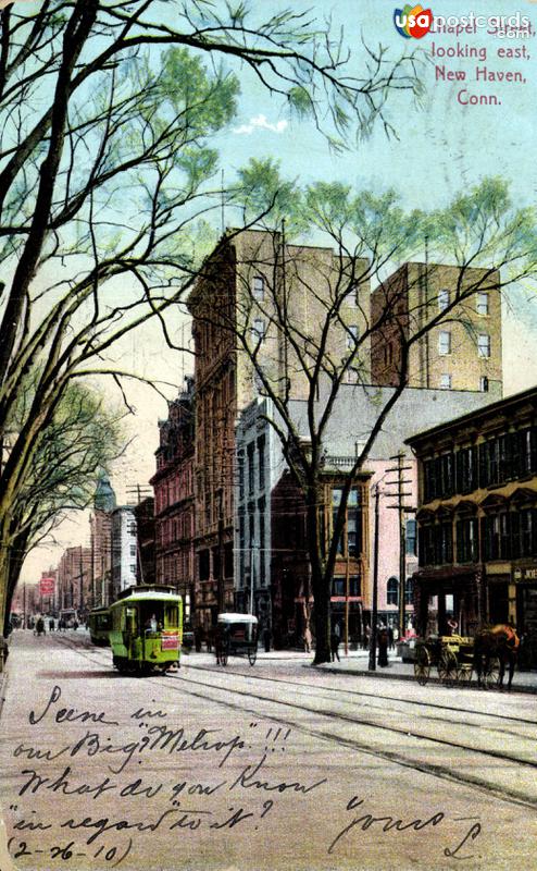 Pictures of New Haven, Connecticut: Chapel Street, looking East
