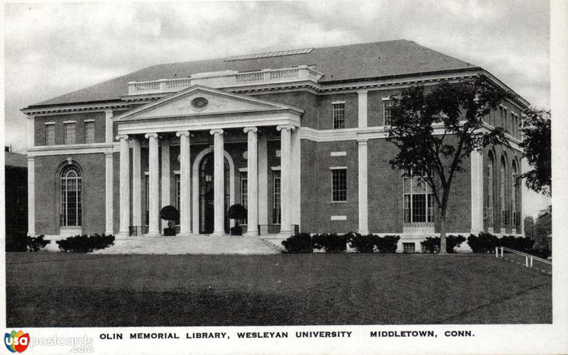 Pictures of Middletown, Connecticut: Olin Memorial Library, Wesleyan University