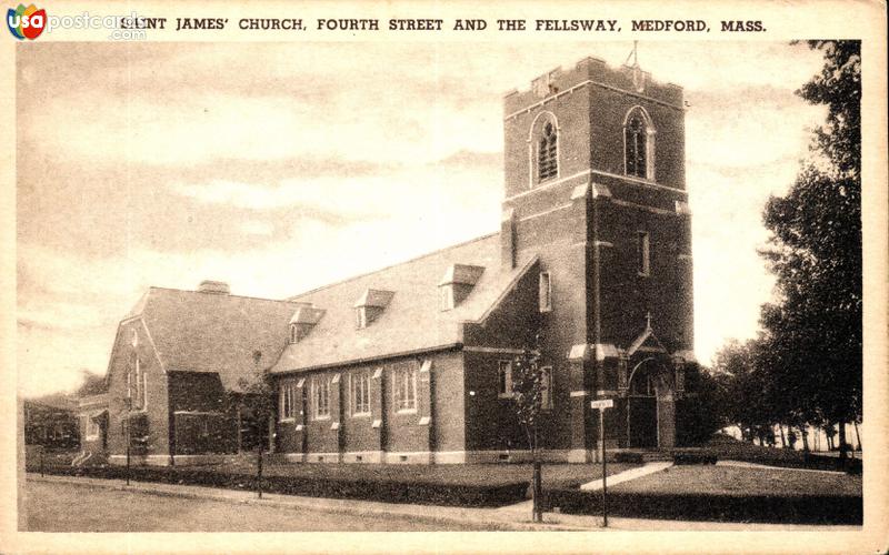 Pictures of Medford, Massachusetts: Saint James´ Church, Fourth Street and The Fellsway