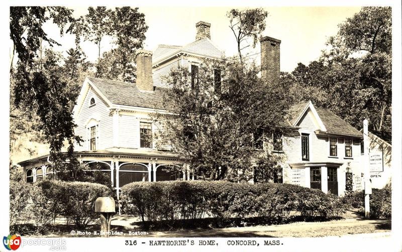 Pictures of Concord, Massachusetts: Hawthorne´s Home