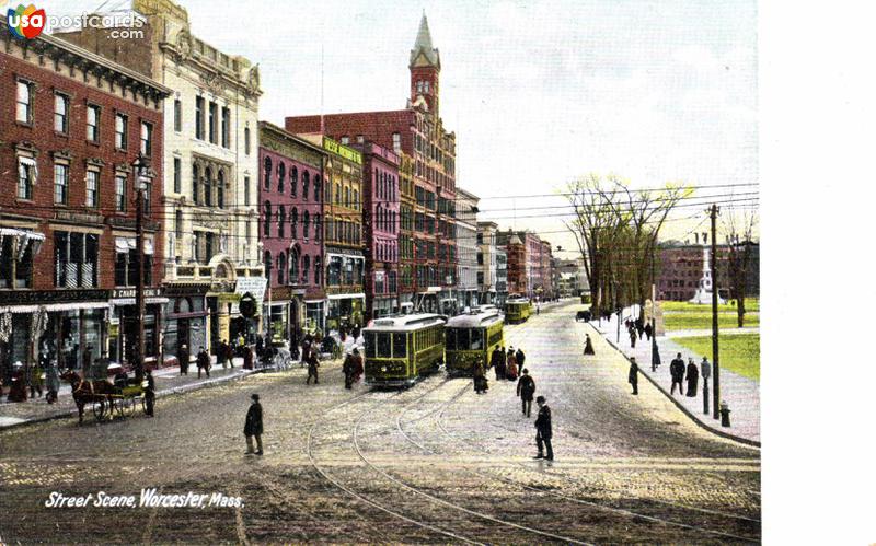 Pictures of Worcester, Massachusetts: Street scene