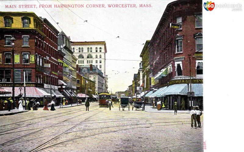Pictures of Worcester, Massachusetts: Main Street, from Harrington Corner