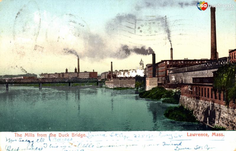 Pictures of Lawrence, Massachusetts: The Mills from the Duck Bridge