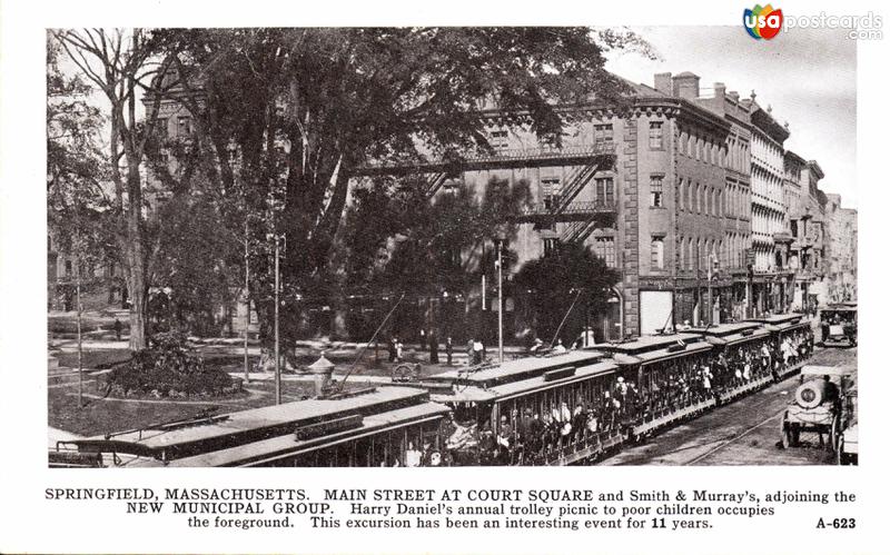 Pictures of Springfield, Massachusetts: Main Street at Court Square and Smith & Murray´s