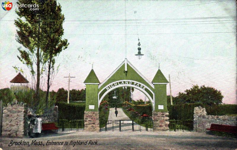 Pictures of Brockton, Massachusetts: Entrance to Highland Park