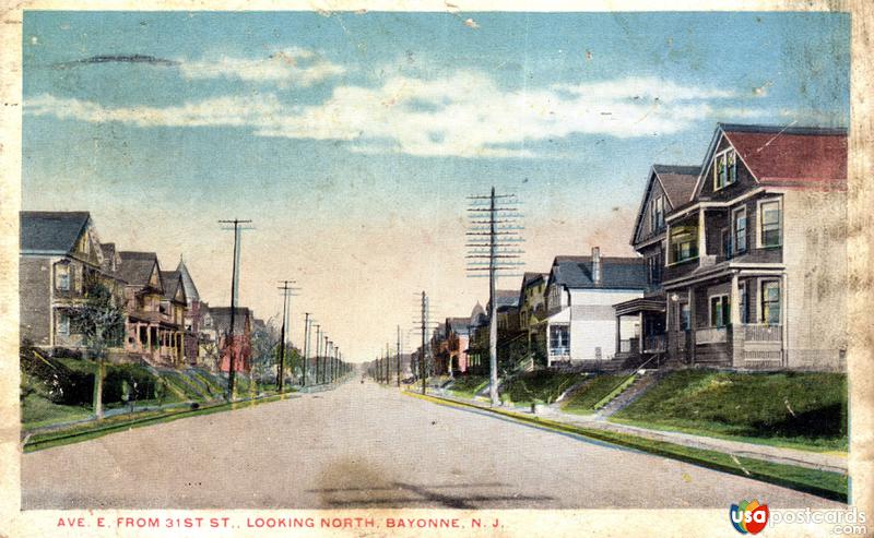 Pictures of Bayonne, New Jersey: Avenue E, from 31st Street, looking North