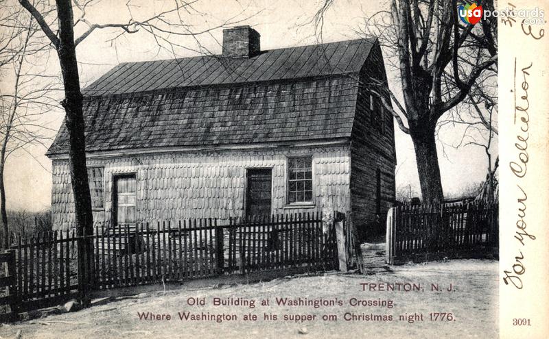 Pictures of Trenton, New Jersey: Old building at Washington´s Crossing, where Washington ate on Christmas Night 1776