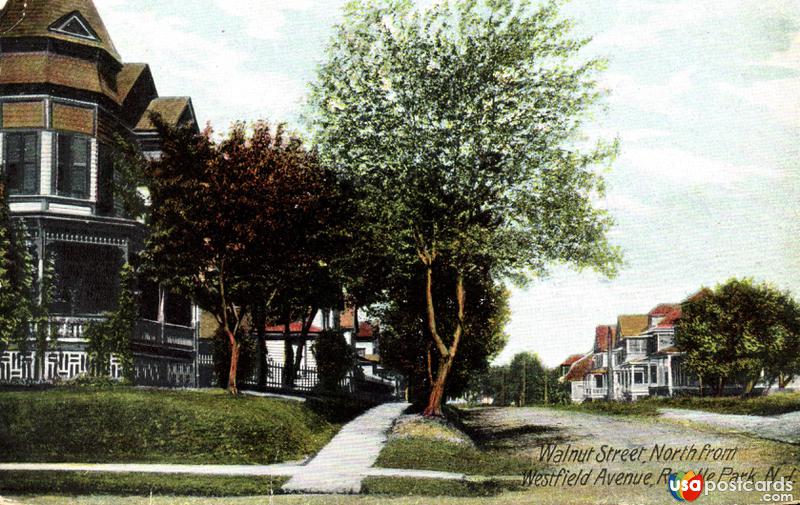 Pictures of Roselle Park, New Jersey: Walnut Street, North from Westfield Avenue