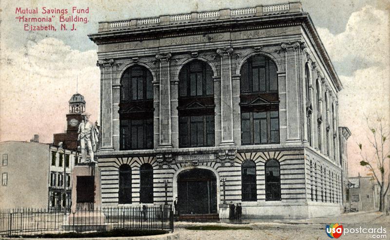 Pictures of Elizabeth, New Jersey: Mutual Savings Fund Harmonia Building