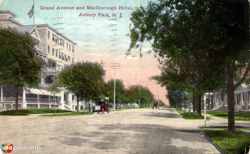 Pictures of Asbury Park, New Jersey: Grand Avenue and Marlborough Hotel