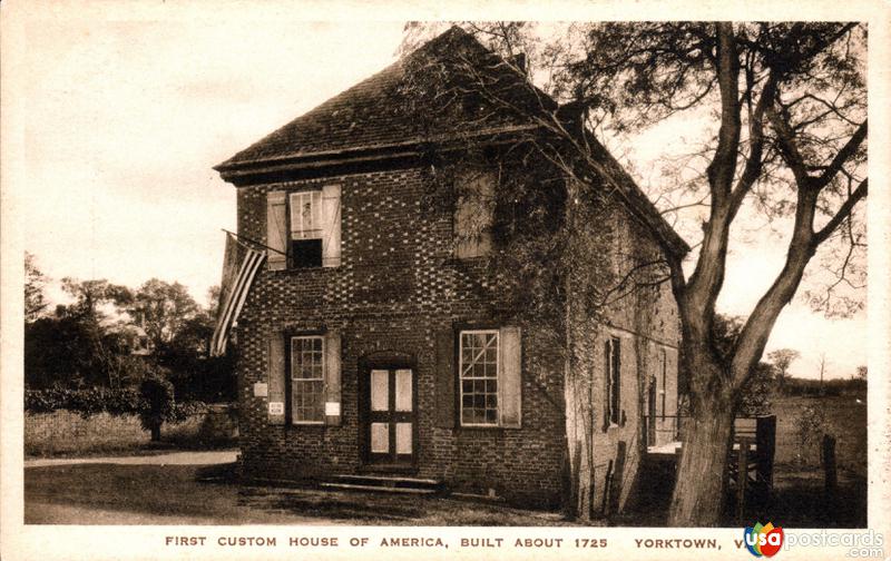 Pictures of Yorktown, Virginia: First Custom House of the United States, built about 1725