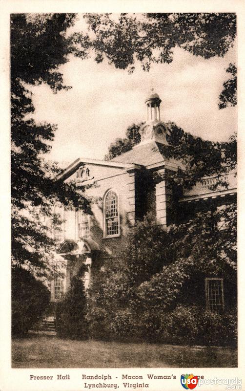 Pictures of Lynchburg, Virginia: Presser Hall, Randolph - Macon Women´s College
