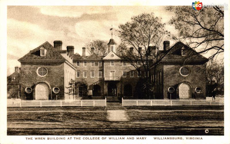 Pictures of Williamsburg, Virginia: The Wren Building at the College of William and Mary
