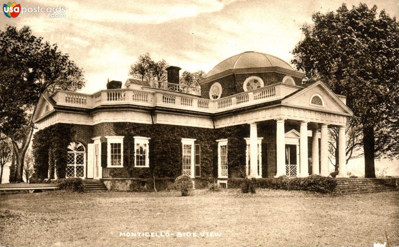 Pictures of Charlottesville, Virginia: Monticello, side view