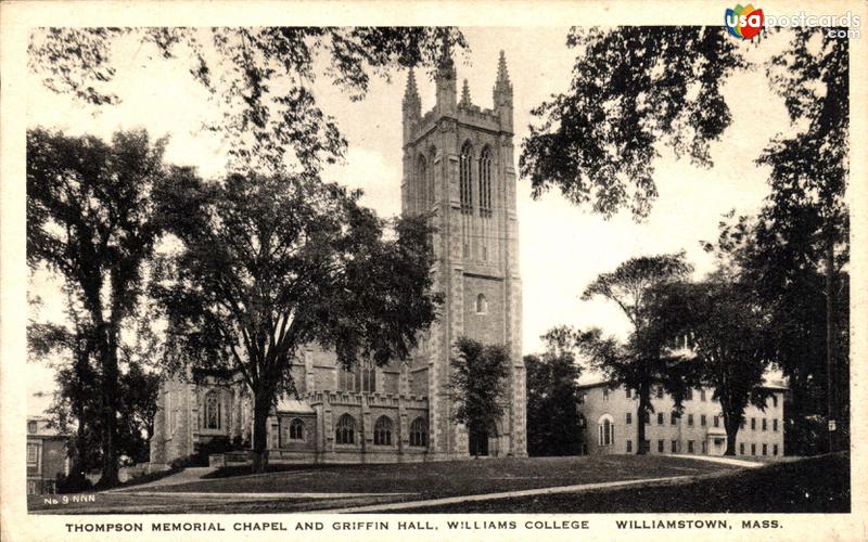 Pictures of Williamstown, Massachusetts: Thompson Memorial Chapel and Griffin Hall, Williams College