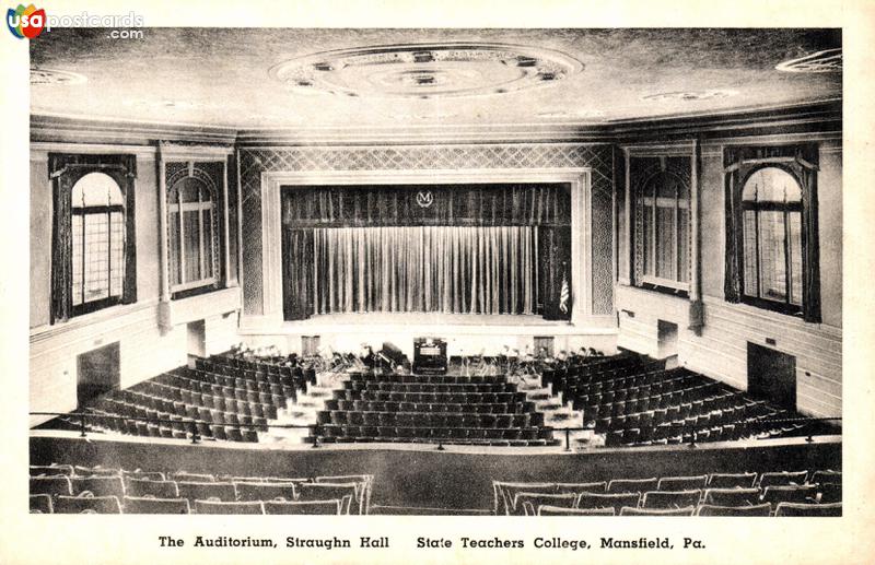 Pictures of Mansfield, Pennsylvania: The Auditorium, Straughn Hall, State Teachers College